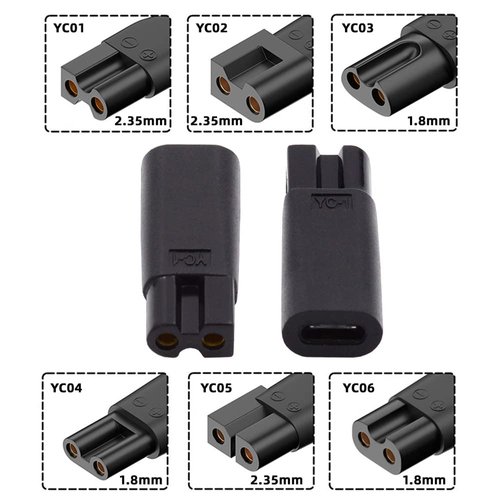 xiwai 6 PCS Replacement Power DC 5V Charger USB Adapter USB-C Female to 2Pin for Electric Hair Clippers, Beauty Instruments, Beard Trimmers, Shavers