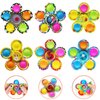 6 Pack Fidget Spinners, Pop Fidget Spinner for Kids, Pop Bulk Fidget Toys, Simple Popper Fidget Spinners Goodie Bag Basket Stuffers Classroom Prizes Party Favors Birthday Gifts Toys