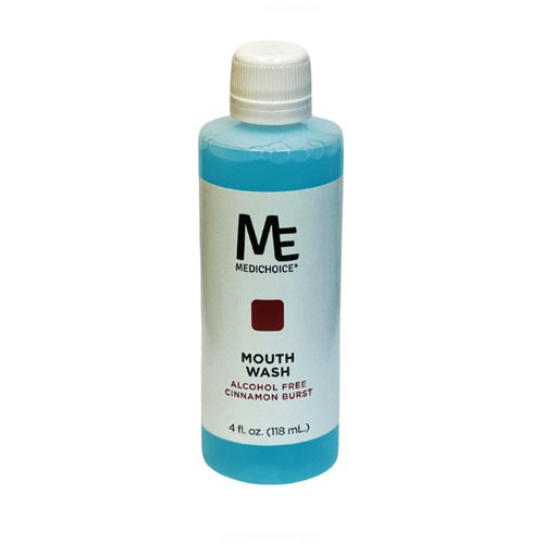 ME Medi Choice Mouthwash - Alcohol Free & Gluten Free Mouthwash in Cinnamon Burst Flavor - Refreshing & Cleansing - Made in USA & Hypoallergenic - Travel Size Mouthwash of 6-Packs X 4 oz Bottles