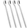 4-Piece 8-Inch Long Handle Spoon, Coffee Stirrers, Iced Teaspoon,Ice Cream Spoon,Premium 18/10 Stainless Steel Cocktail Stirring Spoons
