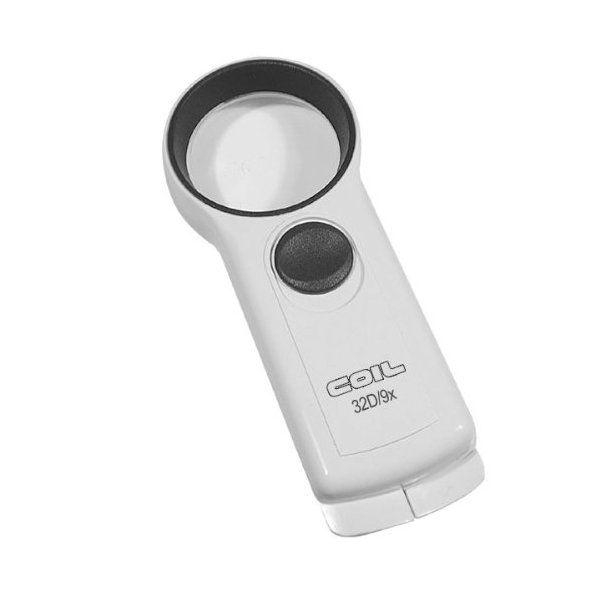 COIL UK Handheld LED Illuminated Magnifier 9x 32D