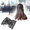 Pearl Hair Clips and Combs Set - Elastic Stretch Double Clips, Magic Combs, DIY Hair Styling Tool (Black)