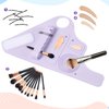 Makeup Mixing Palette Wrist Strap, Multifunctional Silicone Foundation Mixing Tray with Makeup Brush Storage Irregular Makeup Hand Plate Portable Cleaning Tool for Girls Women Gift