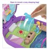 Polly Pocket Playset, Travel Toy with 2 Micro Dolls, Toy Boat & Surprise Accessories, Pocket World Owlnite Campsite Compact