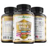 9-in-1 Immune Support Vitamin C (1000mg), Vitamin D3 (5000 IU), Zinc(22mg) with Elderberry, Turmeric, Echinacea, Ginger, Garlic and Pre+Pro-Biotic per serving (120 caps per bottle - 2 month supply)