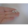 Generic Small silver tone crystal leaves alligator hair clip for fine thin hair (Clip quantity: 1 clip)
