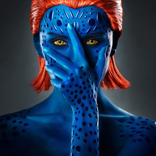 MEICOLY Blue Face Paint Stick(1.06 Oz),Grease Waterproof Dark Blue Body Paint Stick for Halloween SFX Avatar Smurf Mystique Makeup,Blue Eye Black Stick,Royal Blue Face painting for Adults and Kids