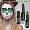 LZXLUKGIR 3 Colors Face Body Paint Sticks Professional Eye Black Football Baseball Softball,Highly Pigmented Halloween Facepaint Makeup Kit for Adults and Kids（White/Black/Green Eye Black Sticks）