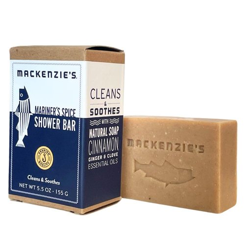 MACKENZIE'S Mariner's Spice Shower Bar - Holiday Gifts - Stocking Stuffers - Gifts for Fisherman - Gifts for Men - Gifts for Women - Natural Bar Soap - Cinnamon - Ginger - Clove - 5.5 oz
