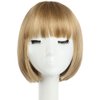 HSPJHTM Pale Blonde Bob Wigs,Short Bob Hair Wigs 10" Straight with Flat Bangs Synthetic Colorful Cosplay Daily Party Wig for Women Natural (Free Wig Cap)