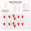 AddFavor 120pcs Press on Nails Short Coffin Full Cover Ballerina Fake Nails Acrylic Glue on Nails Set with Adhesive Tabs Nail File for Women and Girls Manicure, Matte White