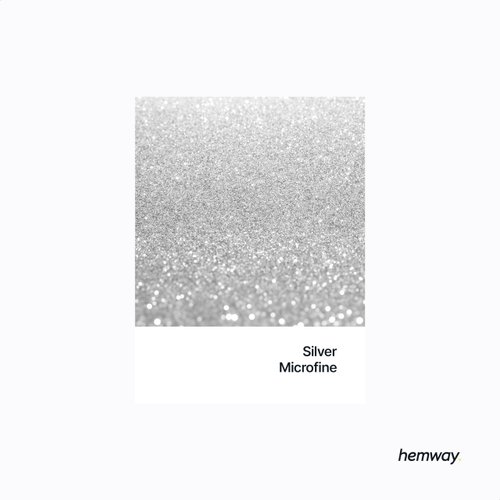 Hemway Craft Glitter Flakes for Arts and Crafts, Tumblers, Resin, Epoxy, Nail Art, Wax, Card Making and Decorations 100g / 3.5oz - Microfine (1/256" 0.004" 0.1mm) - Silver