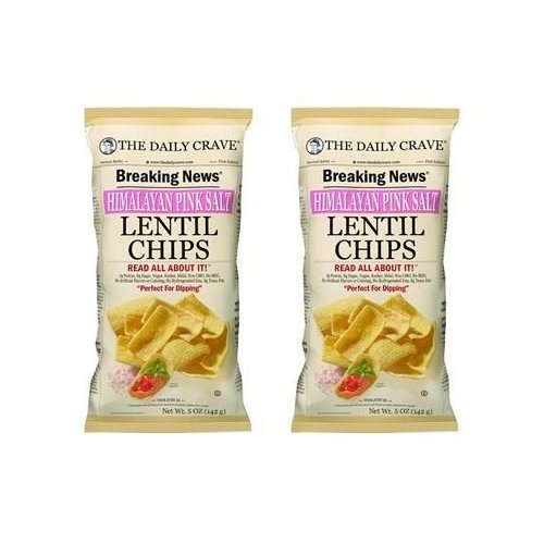 The Daily Crave Chip Lentil Himalayan Pink Salt Chips 5oz (Pack of 2)