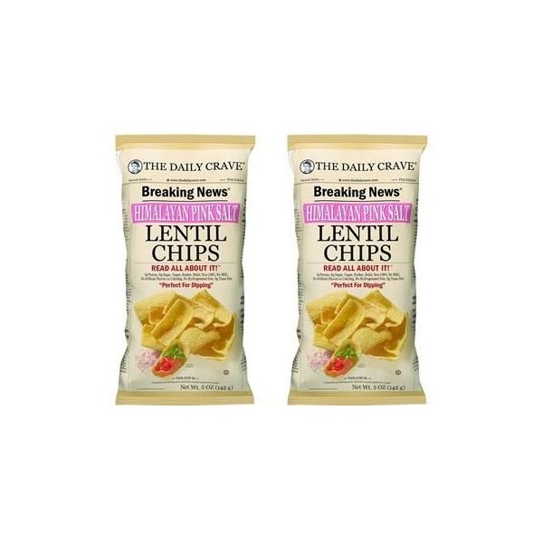 The Daily Crave Chip Lentil Himalayan Pink Salt Chips 5oz (Pack of 2)