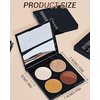 Quad Eyeshadow Palette Makeup,Champagne Rose Pink Dark Brown Bronze Gold Naked Eyeshadow Pallet Matte to Shimmer,High Pigmented Waterproof Long Lasting Creamy Eye Shadow Powder Built-In Mirror,0.31 Oz