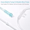 10PCS Adult Soft Nasal Cannula, 7 FT Nasal Tubing for Oxygen, Included 5PCS Nasal Cannula Oxygen Tubing and 5PCS Tubing Connectors - Standard Connector