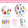 Xenorik Popsicle Birthday Plates And Napkins Party Supplies - Ice Cream Popsicle Party Decorations Dinnerware, Plate, Cup, Napkin, Fork, Summer Popsicle Baby Shower Decorations Tableware | Serve 24