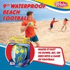Wahu 100% Waterproof Beach Football with Real Laces for in and Out of Water Play, 9" Outdoor Football for Pool and Beach Games, Teal