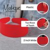 2 Inch Hard Plastic Headband with Teeth Women and Girls wide Hair band (Black)