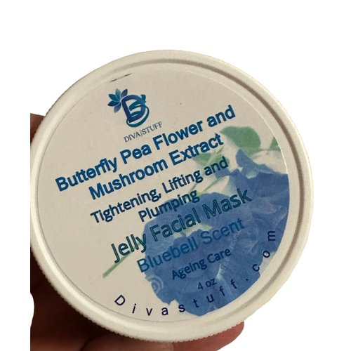 Diva Stuff Butterfly Pea Flower and Mushroom Extract Jelly Face Mask, Tightens, Lifts and Plumps