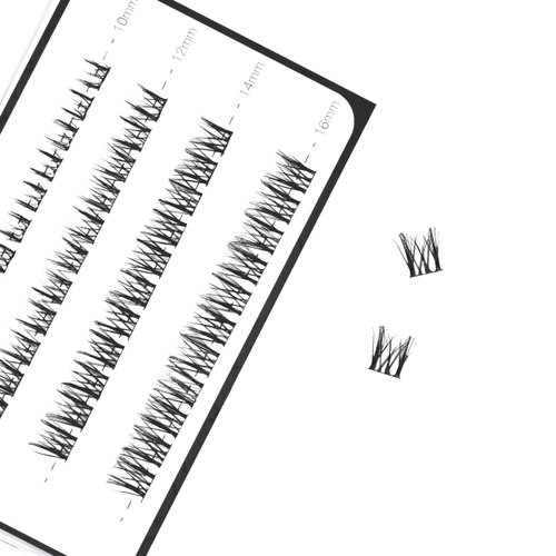 i-Laesh Lash Clusters - DIY Eyelash Extensions 40 Clusters - Mega Volume D Curl Individual Lashes Cluster Extensions for DIY at Home (Natural, D - 10-16 mm)