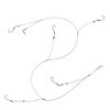 Dyxssm Fishing Hook Line Stainless Steel, Fishing Rigs Wire Leader with Rolling Swivel and Barb Hooks (Type-C: 5 Hooks rig, 8#)