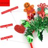 Christmas Headband Funny Gingerbread Man Hairband Glitter Green Tassel Head Bopper Hair Decorations for Women Girls Winter Xmas Holiday New Year Party Headwear Festival Headdress Accessories Gift 1PCS