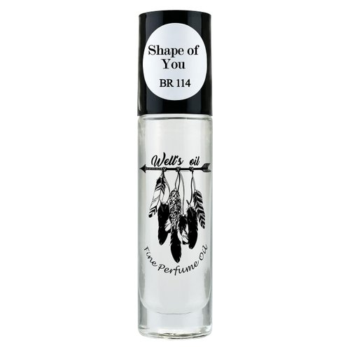 Well's Perfume Oil Roll-On 10 ml / 0.33 fl oz | Top Notes of Cucumber & Freesia | Alcohol-Free, Oil-Based & Long-Lasting (Inspired by Shape of You)