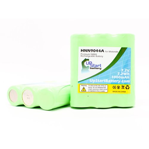 2 Pack - Replacement for Motorola MU21CV Battery - Compatible with Motorola HNN9044A Two-Way Radio Battery (1000mAh 7.2V NI-MH)