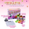 Continuum Games Retro Bunco Game Kit Party Box for Ladies Night 2-12 Players 3 Sets of Bunco Dice, Bell, and Score Pad for Game Night