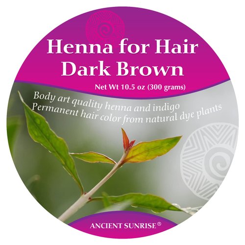 Henna for Dark Brown Hair Color - use on all hair types - all natural hair dye- Mehandi Henna for Hair- Ancient Sunrise Henna