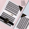 Lash Clusters,144pcs D Curl Individual Lashes Mix Style Lash Extension, Eyeberly Cluster Lashes Natural Look Eyelash Extensions 10/12/14/16mm Mix Length 2 In 1 DIY Wispy Lashes at Home (Dream&Crown)