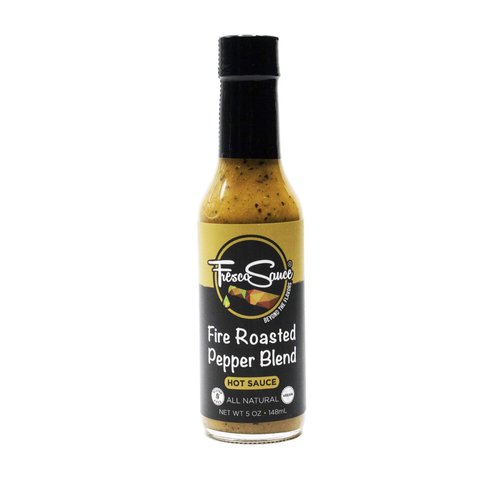 Fresco Sauce - Fire Roasted Pepper Blend Hot Sauce - Jalapeno & Serrano Peppers - Flavorful - All Natural- Vegan - Vinegar Free - Gluten Free - 5 fl oz