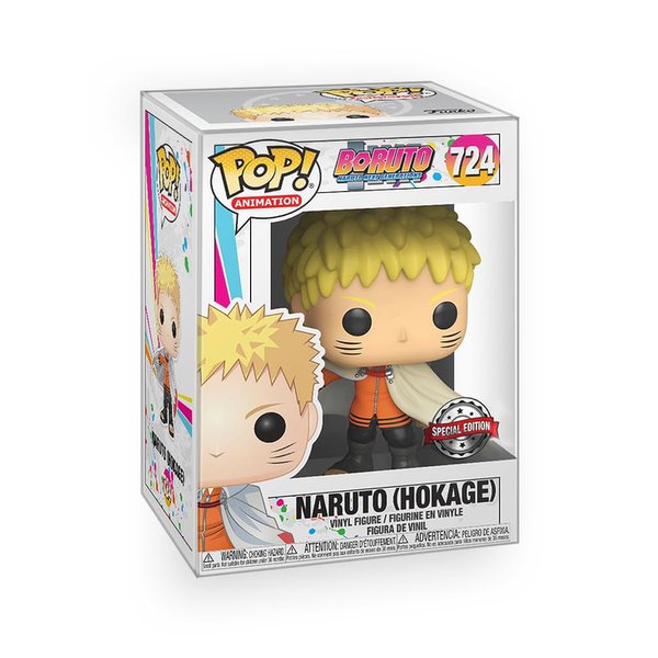 Epic Collectibles Pop Anime: Boruto - Naruto Hokage Exclusive Limited Edition Vinyl Figure Bundle with Compatible Funko Box Protector