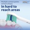 Brushmo Genuine Compact Replacement Toothbrush Heads Compatible with Philips Sonicare E-Series HX7012, fits Essence and Other Screw-On Electric Toothbrush Models, 6 Pack