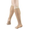 Truform Sheer Compression Stockings, 15-20 mmHg, Women's Knee High Length, Open Toe, 20 Denier, Nude, Small