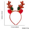 Christmas Deer Antlers Headband - 1pc Red Sparkling Reindeer Antler Christmas Headband with Jingle Bells Cute & Sweet Holiday Hair Accessory Antler Headbands Deer Costume for Women Xmas Cosplay Party