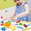 Playdough Tools 10 Piece Play Dough Tools for Kids, Plastic Playdough Toys with Rollers, Rolling Pins, Playdough Scissors, Playdough Cutters