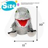 Cuteoy Plush Velociraptor Hand Puppet Stuffed Animal Toy Open Movable Mouth Creative Role Play Storytelling Dinosaur Plushies Gifts for Kids Toddlers Birthday Christmas