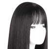 GEERYZHE Long Straight Black Wigs, 28.3 Inch Long Black Straight Wig with Bangs Women Heat Resistant Fashionable Elegant Synthetic Wig Long Straight Black Wigs for Women