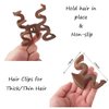 Bmobuo Wavy Matte Hair Clips 4PCS 3.5" Claw Clips for Thick, Thin & Medium Hair - Hair Accessories for Women