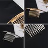Alloy Side Hair Combs, Hair Side Comb Clips,Side Combs for Women, Wedding Hair Clips, Hair Accessories(2PCS-5-Alloy)