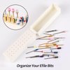 Anfigo Nail Drill Bits Holder, 30 Holes Dustproof Efile Bit Organizer Case Container for Acrylic Nail Drill Bits Nail Efile Bits Manicure Tools (Not Included Nail Drill Bits)