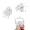 50 PCS Mini Hair Claw Clips， Bangs Strong Grip Multifunction Clamp Clips. (Transparent white)