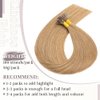 100 Strands/Pack Pre Bonded I Tip Remy Human Hair Extensions Cold Fusion Hair Piece Keratin Stick In Hair Extensions Long Straight For Women 20 Inches #27 Dark Blonde 50g