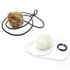Bouncy Ball Rabbit Fur String Cat Toy Jumbo Size (Natural)