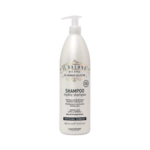 Il Salone Milano Professional Mythic Shampoo - Moisturizing Shampoo for Normal Hair - Gently Cleanses While Adding Shine, Softness and Hydration - Salon-Quality Hair Care (33.8 oz / 1000 ml)