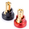 RCHUBAM Heatsink Bullet Plug Grips 2PCS Banana Plug Connectors with Brass Heatsink Grips - 4mm/5mm Aluminum RC Battery Bullet Plug for RC Model Crawler Cars Upgrade Parts (5.0mm)