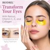 BIODREL- Under Eye Patches (20 Pairs) for Dark Circles, Puffy Eyes, Wrinkles, Eye Bags Treatment - Collagen Mask for Men & Women with Retinol, Vitamin C - Cooling Eye Gel Pads - Puffiness Care Masks