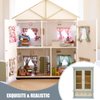 NUOBESTY 1pc 1:12 Scale Mini Bookshelf Furniture Miniature Display Cabinet Model Wooden Shelf Cabinet Doll House Furniture Accessories